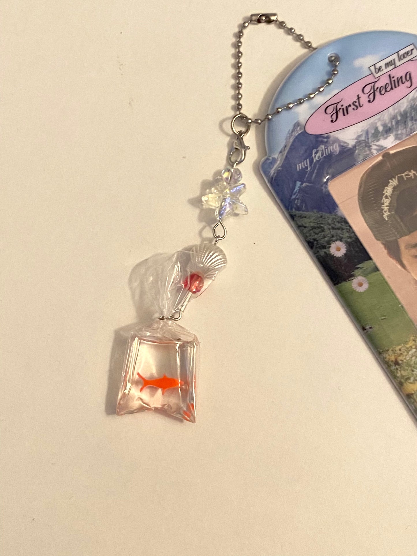 Goldfish Seashell Phone Charm