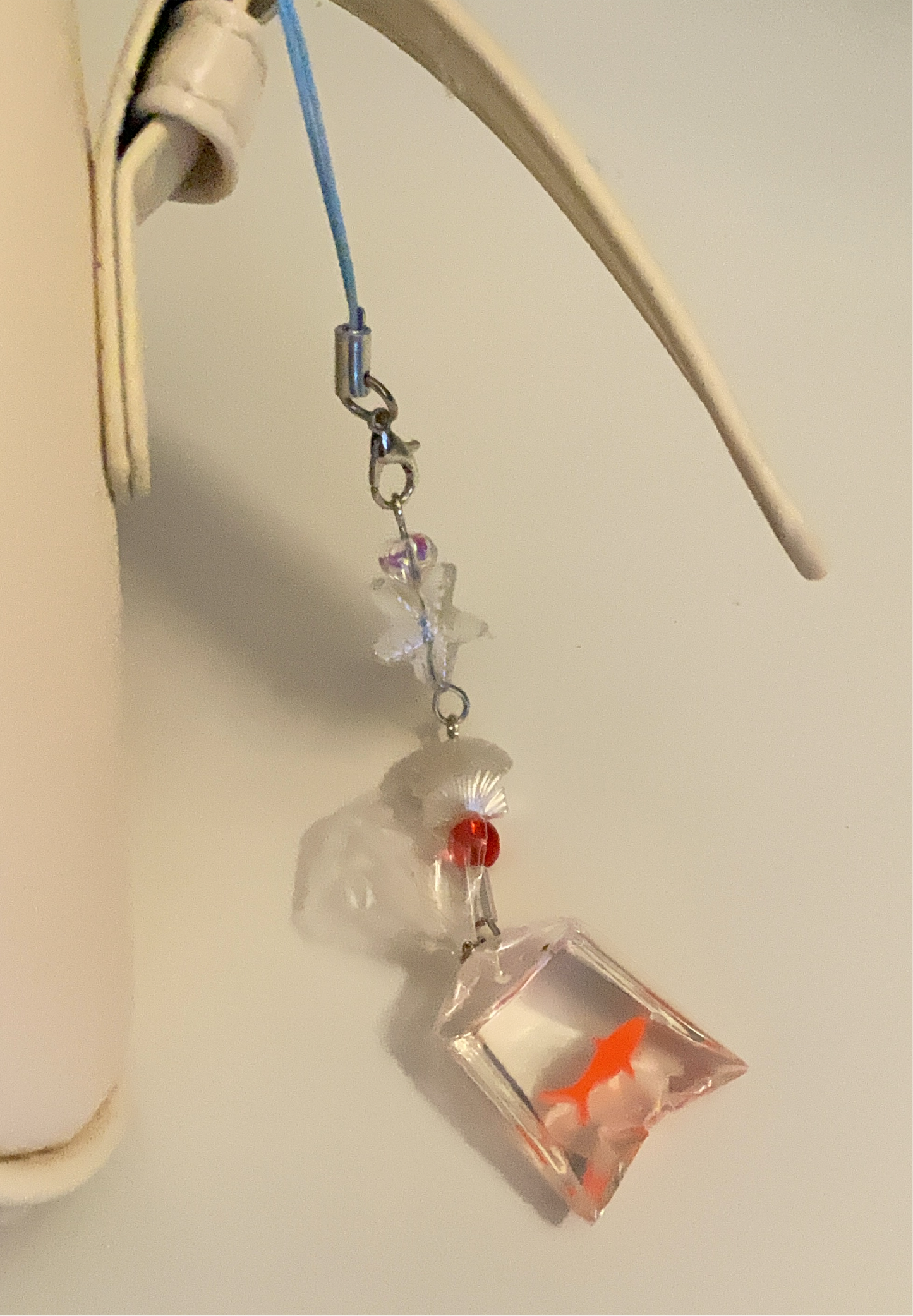 Goldfish Seashell Phone Charm