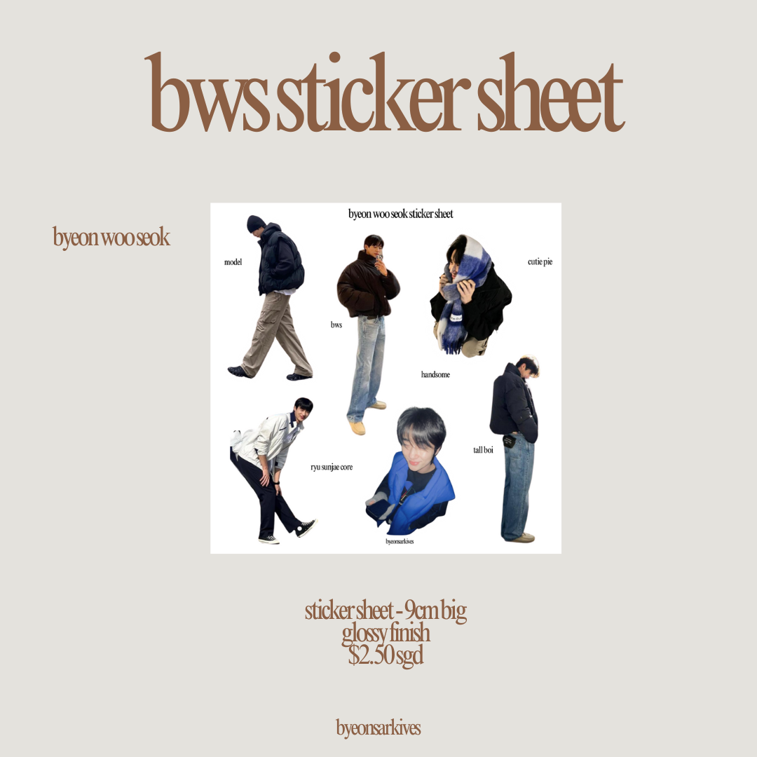 Byeon Woo Seok Sticker Sheet